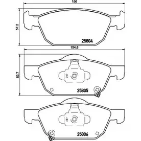 Тормозные колодки, дисковые, комплект BELACO BC4530 25805 2580 4 1194462990 изображение 0