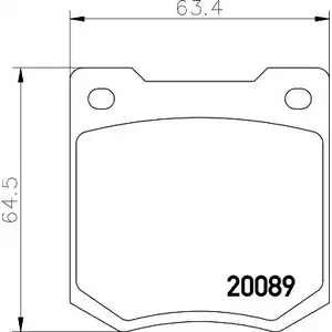 Тормозные колодки, дисковые, комплект BELACO UR8OY 20 089 BC810 1194463161