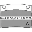 Тормозные колодки, дисковые, комплект VEMA 831410 8JNXOF 20 485 1194463771