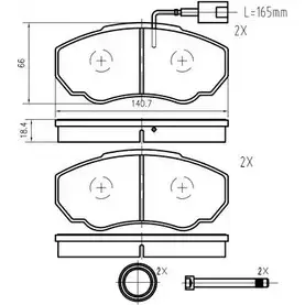 Тормозные колодки, дисковые, комплект VEMA K425300 D8D95G 23 859 1194465304