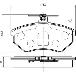 Тормозные колодки, дисковые, комплект VEMA MB6WCAO K606601 1194465434 2016 8 изображение 0