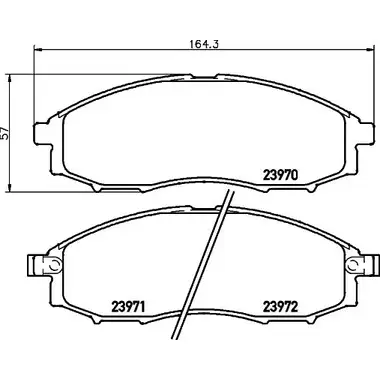 Тормозные колодки, дисковые, комплект HELLA PAGID 2 3970 8DB 355 024-261 23971 1194512388 изображение 0