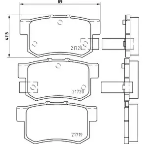 Тормозные колодки, дисковые, комплект HELLA PAGID 8DB 355 024-521 21720 1194512493 2 1719
