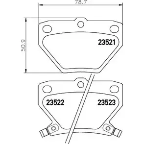 Тормозные колодки, дисковые, комплект HELLA PAGID 1194512541 23522 235 21 8DB 355 024-611