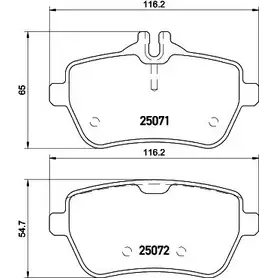 Тормозные колодки, дисковые, комплект HELLA PAGID PCYUGXE T2184 J 8DB 355 026-571 1194512777 изображение 0