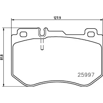 Тормозные колодки, дисковые, комплект HELLA PAGID RAIYJ9F T2 373J 1194512781 8DB 355 026-611 изображение 0