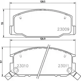 Тормозные колодки, дисковые, комплект HELLA PAGID 23 009 23010 8DB 355 030-411 1194513227 изображение 0