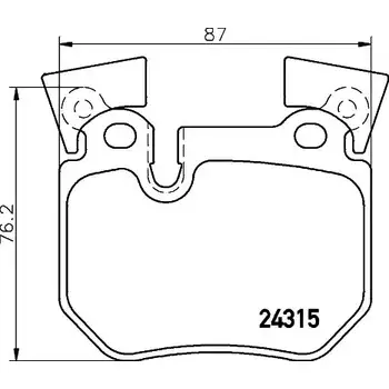 Тормозные колодки, дисковые, комплект HELLA PAGID 8484D1372 1194513335 8DB 355 031-921 243 15