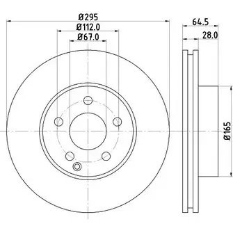 Тормозной диск HELLA PAGID 54632P RO_HC_NA 8DD 355 114-202 1194514935 ZVP4769 изображение 0