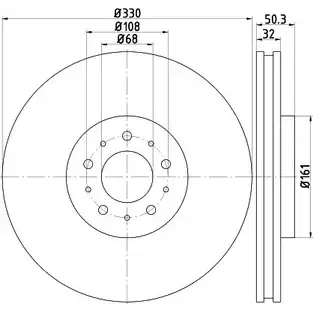 Тормозной диск HELLA PAGID 1194515085 54 781PRO_HC_NA BCPRHZF 8DD 355 115-592 изображение 0