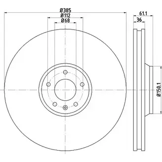 Тормозной диск HELLA PAGID 545 13PRO_HC_NA TWFIF 1194515483 8DD 355 119-322