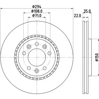 Тормозной диск HELLA PAGID BE6LAK4 5 5871PRO 1194516219 8DD 355 125-401