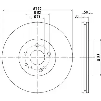 Тормозной диск HELLA PAGID 1194516250 39CE5O6 8DD 355 126-082 52131PRO _HC_NA изображение 0