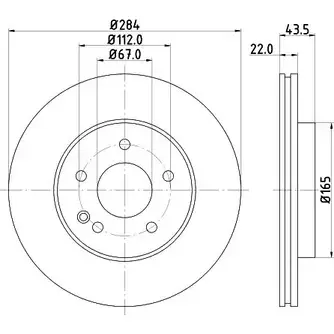 Тормозной диск HELLA PAGID 52118PRO_H C 8DD 355 127-121 1194516281 CUKJCWB