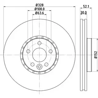 Тормозной диск HELLA PAGID 1194516481 5 4963PRO_HC 8DD 355 129-141 OSY01