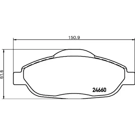 Тормозные колодки, дисковые, комплект COBREQ 8F4ZW 1194553531 N-1182 2466 0 изображение 0