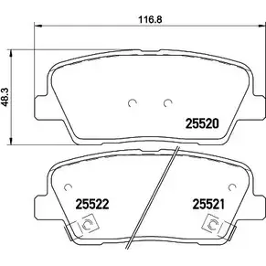 Тормозные колодки, дисковые, комплект COBREQ 1194553899 25 520 N-1704 1BDIW