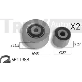 Поликлиновой ременный комплект TREVI AUTOMOTIVE RPK3545A KA 599 KA1029 1194567647