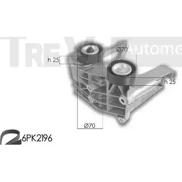 Поликлиновой ременный комплект TREVI AUTOMOTIVE RPK3555A KA1041 KA6 13 1194567689 изображение 0