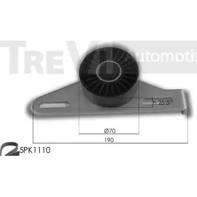 Поликлиновой ременный комплект TREVI AUTOMOTIVE KA1050 1194567722 RPK3570A KA6 29