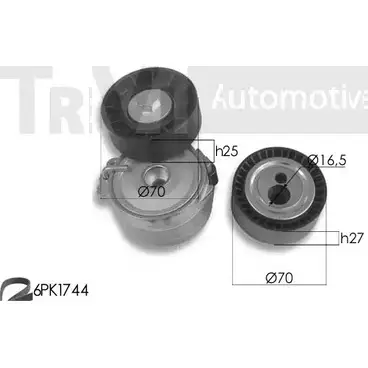 Поликлиновой ременный комплект TREVI AUTOMOTIVE RPK3587A KA1061 KA 647 1194567755