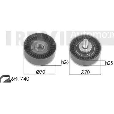 Комплект роликов, поликлиновой ремень TREVI AUTOMOTIVE 1194567761 SK3587A/1F R PK3587A/1F KA1062F