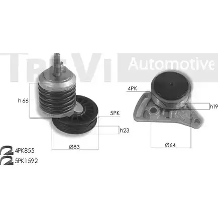 Поликлиновой ременный комплект TREVI AUTOMOTIVE RPK3620A/1 KA7 07 1194567934 KA1107 изображение 0