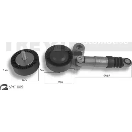 Поликлиновой ременный комплект TREVI AUTOMOTIVE RPK3651A/1 1194568071 KA1142 K A753