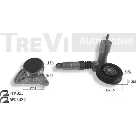 Поликлиновой ременный комплект TREVI AUTOMOTIVE 1194568109 K A774 RPK3667A KA1153