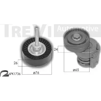 Поликлиновой ременный комплект TREVI AUTOMOTIVE RP K3743A SK3743A KA1202 1194568273