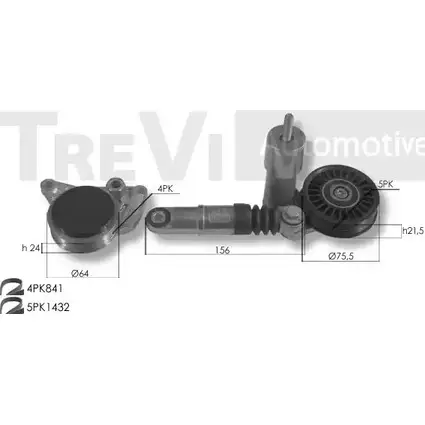 Поликлиновой ременный комплект TREVI AUTOMOTIVE RPK 3750A KA1209 1194568289 SK3750A