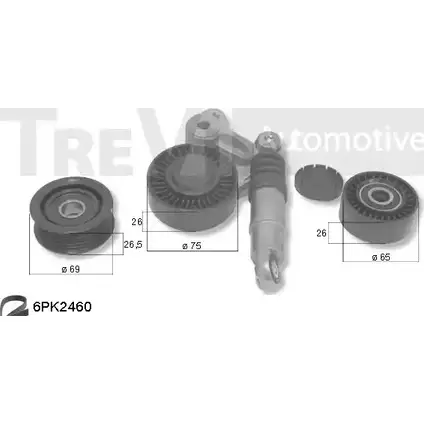 Поликлиновой ременный комплект TREVI AUTOMOTIVE SK3755A R PK3755A KA1214 1194568299