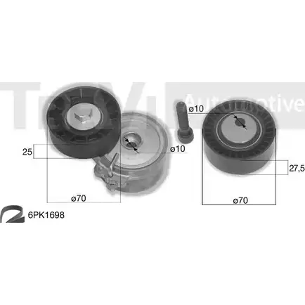 Поликлиновой ременный комплект TREVI AUTOMOTIVE 1194568349 RPK3780 A KA1239 SK3780A