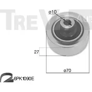 Поликлиновой ременный комплект TREVI AUTOMOTIVE 1194568361 KA1245 RPK 3786A SK3786A