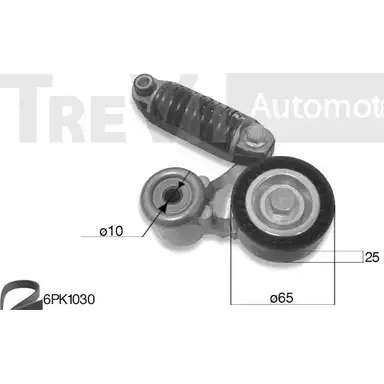 Поликлиновой ременный комплект TREVI AUTOMOTIVE KA1247 SK3788A R PK3788A 1194568365