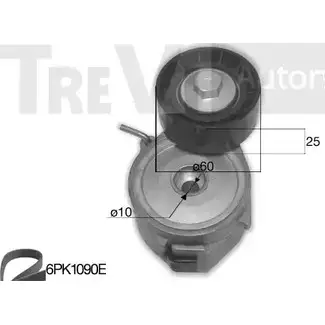 Поликлиновой ременный комплект TREVI AUTOMOTIVE R PK3789A 1194568367 KA1248 SK3789A