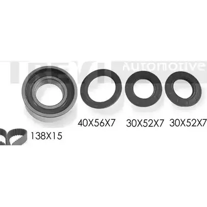 Комплект ремня ГРМ TREVI AUTOMOTIVE 1194568712 KD1026S RPK3 023DS SK3023DS