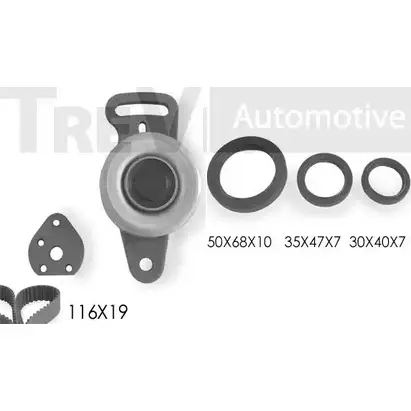 Комплект ремня ГРМ TREVI AUTOMOTIVE SK3027DS 1194568735 KD1030S R PK3027DS изображение 0