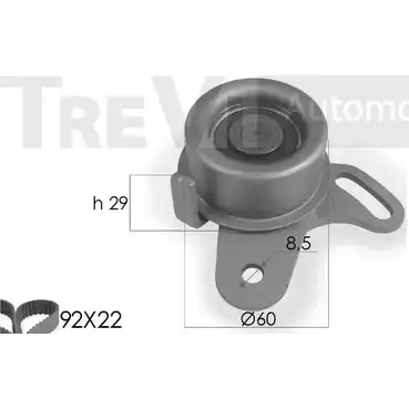 Комплект ремня ГРМ TREVI AUTOMOTIVE KD137 1 987946302 1194568746 KD1033 изображение 0