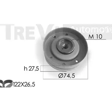 Комплект ремня ГРМ TREVI AUTOMOTIVE KD1061 1194568885 334 2026 KD170 изображение 0