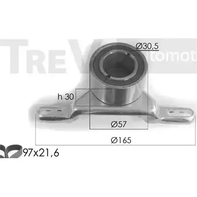 Комплект ремня ГРМ TREVI AUTOMOTIVE 097334/1 1 987 948 669 1194568921 KD1068