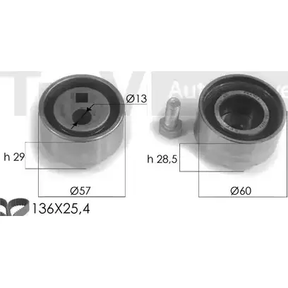 Комплект ремня ГРМ TREVI AUTOMOTIVE 0831.33 1194568930 KD1069 083 1.32 изображение 0