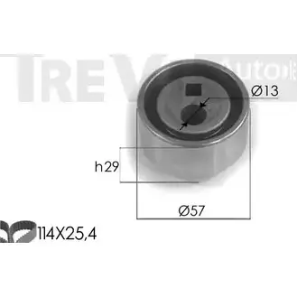 Комплект ремня ГРМ TREVI AUTOMOTIVE KD1087 1194569042 0831. 34 0831.35