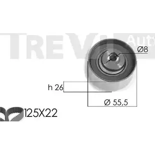 Комплект ремня ГРМ TREVI AUTOMOTIVE KD 205 KD1090 1194569064 RPK3085D/1