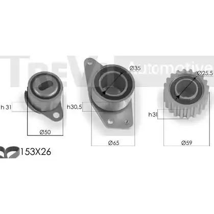 Комплект ремня ГРМ TREVI AUTOMOTIVE KD1094 097668/2 1987948678 1194569089