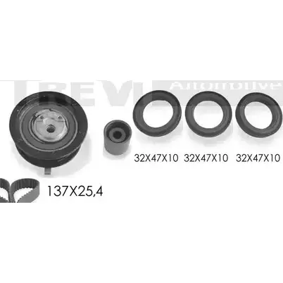 Комплект ремня ГРМ TREVI AUTOMOTIVE 1194569117 KD1097S2 R PK3089DS2 SK3089DS2