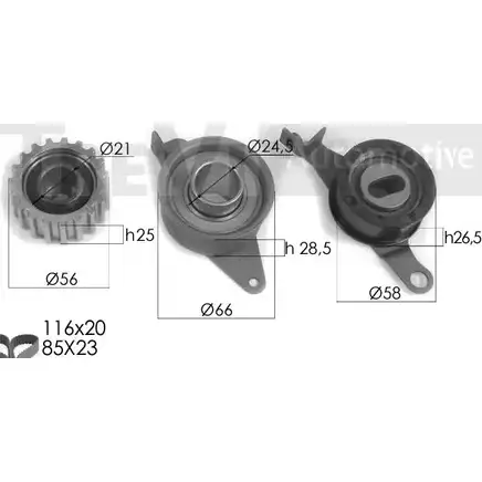 Комплект ремня ГРМ TREVI AUTOMOTIVE 1987948052 1194569264 097338/3 KD1124