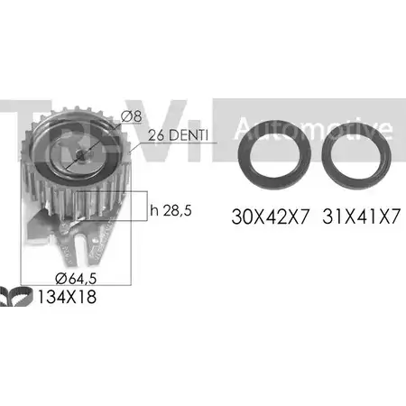 Комплект ремня ГРМ TREVI AUTOMOTIVE SK3114DS 1194569290 KD1127S RPK 3114DS