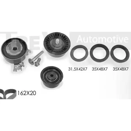 Комплект ремня ГРМ TREVI AUTOMOTIVE 1194569520 KD1168S1 SK3151D/1S1 RPK3 151D/1S1