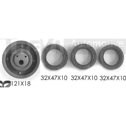Комплект ремня ГРМ TREVI AUTOMOTIVE RPK3156 DS1 1194569556 SK3156DS1 KD1173S